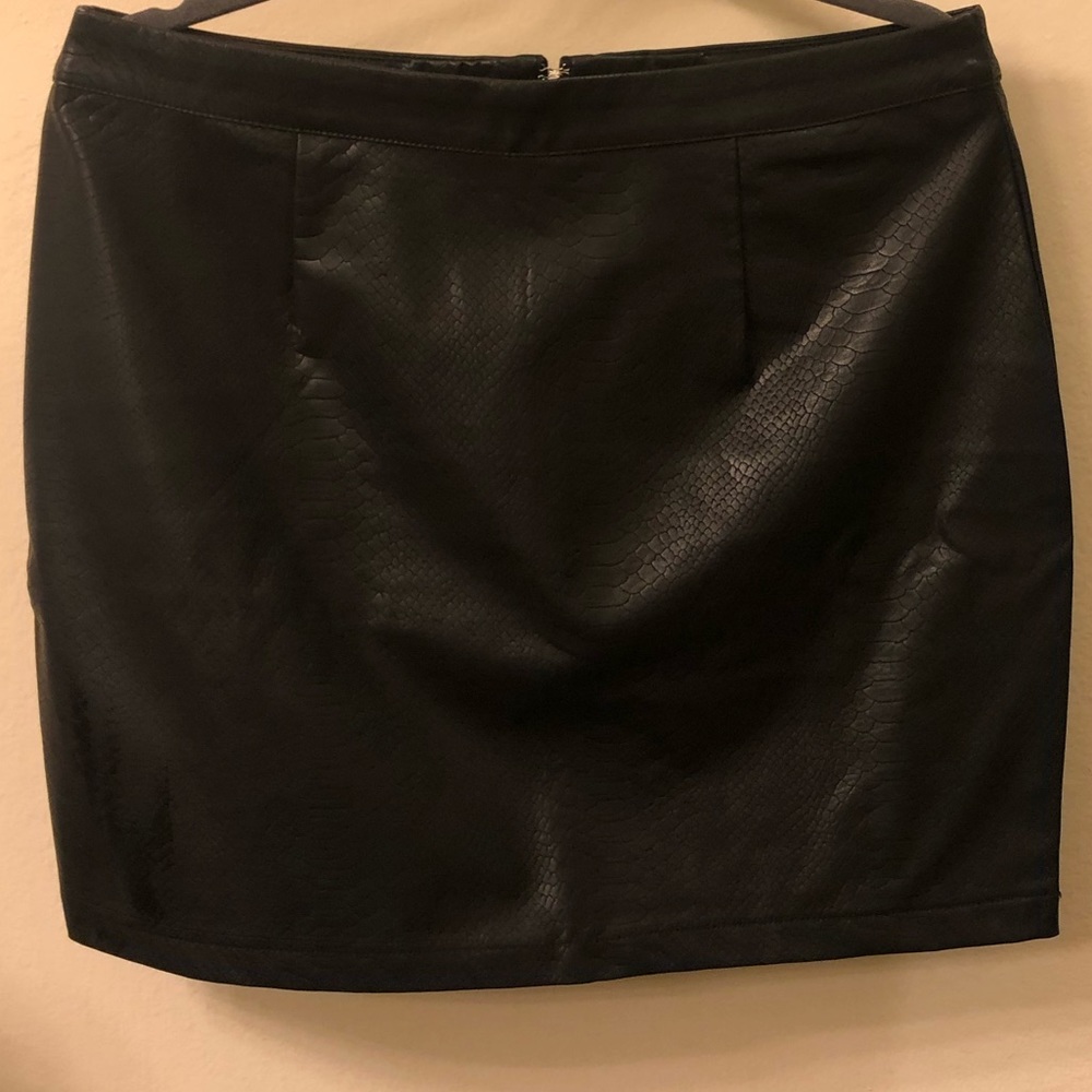 Faux Leather Mini Skirt